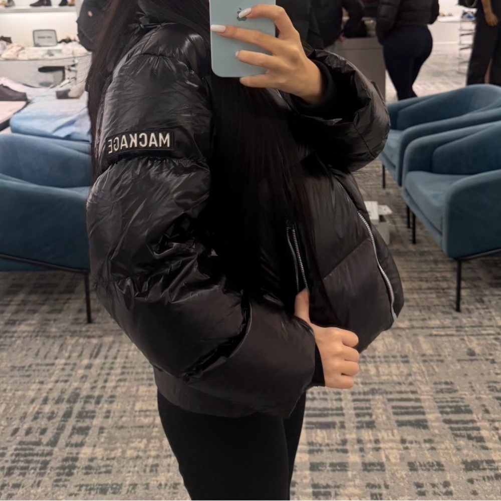 Mackage Shiny Black Down Jacket - image 2